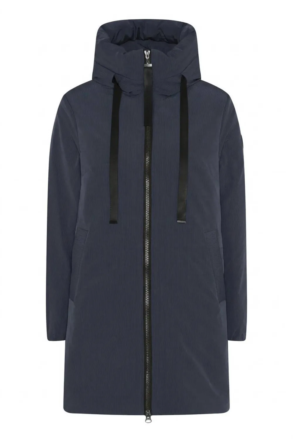 Long Jacket w. buttons in side Dark Navy