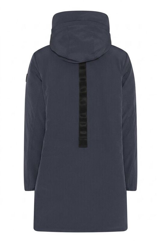 Long Jacket w. buttons in side Dark Navy