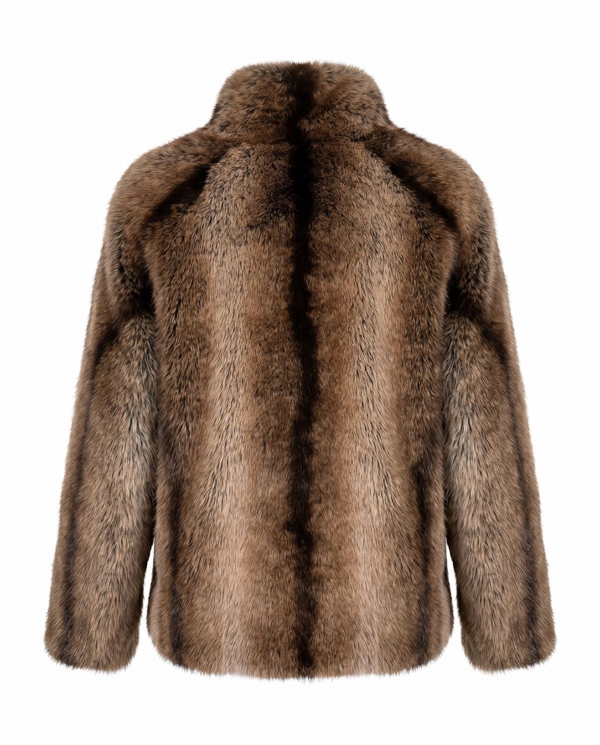 Short Fake Fur Jacket Tobacco