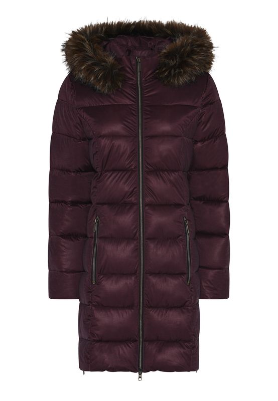 2-Way Stretch Jacket fake fur Dk Wine