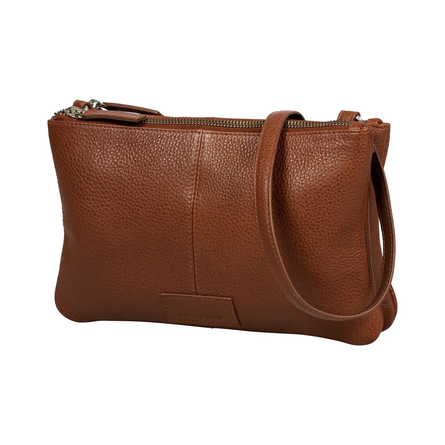 Soft Skylar Double pocket zip chestnut