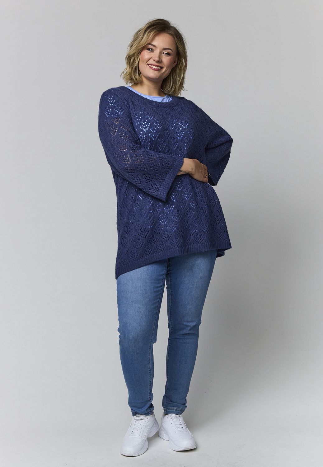 GElva knit blouse Blue