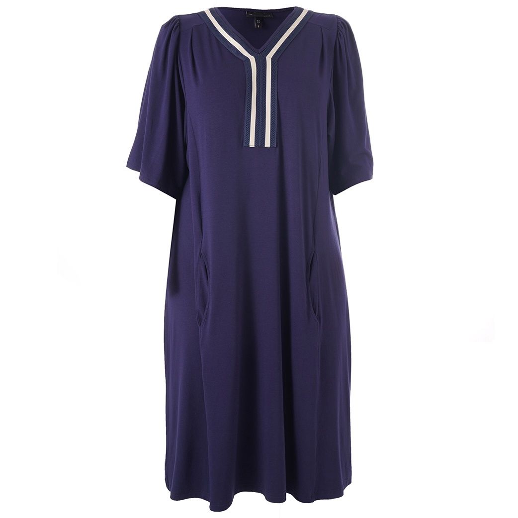 SAndrea Dress with tape Navy