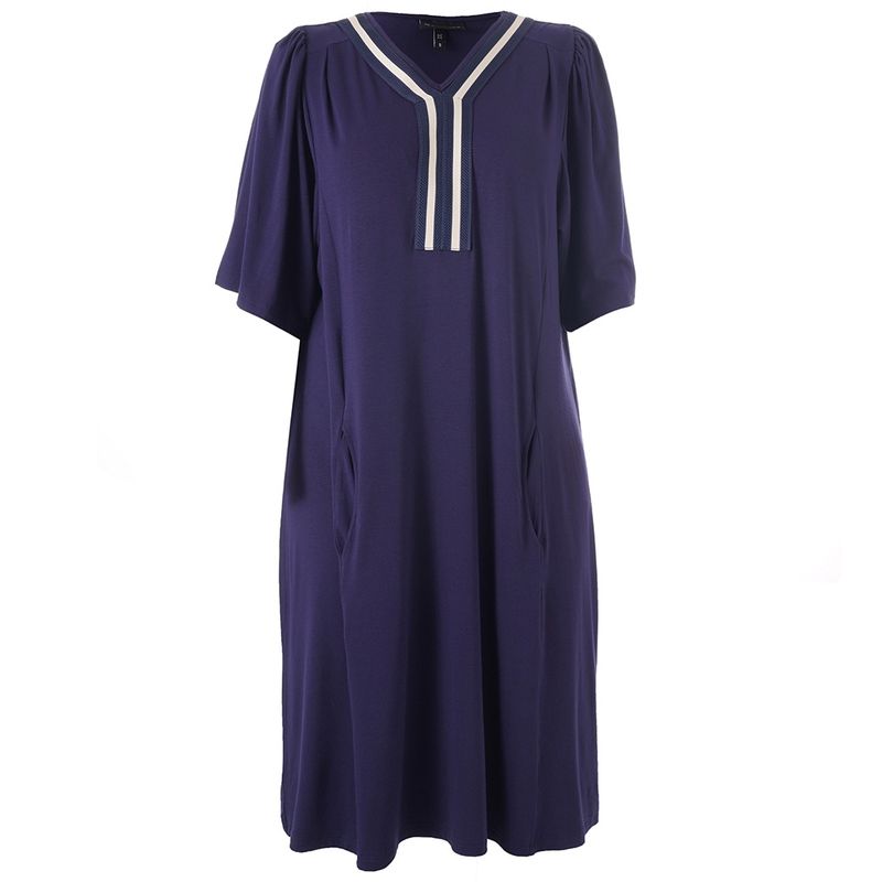 SAndrea Dress with tape Navy
