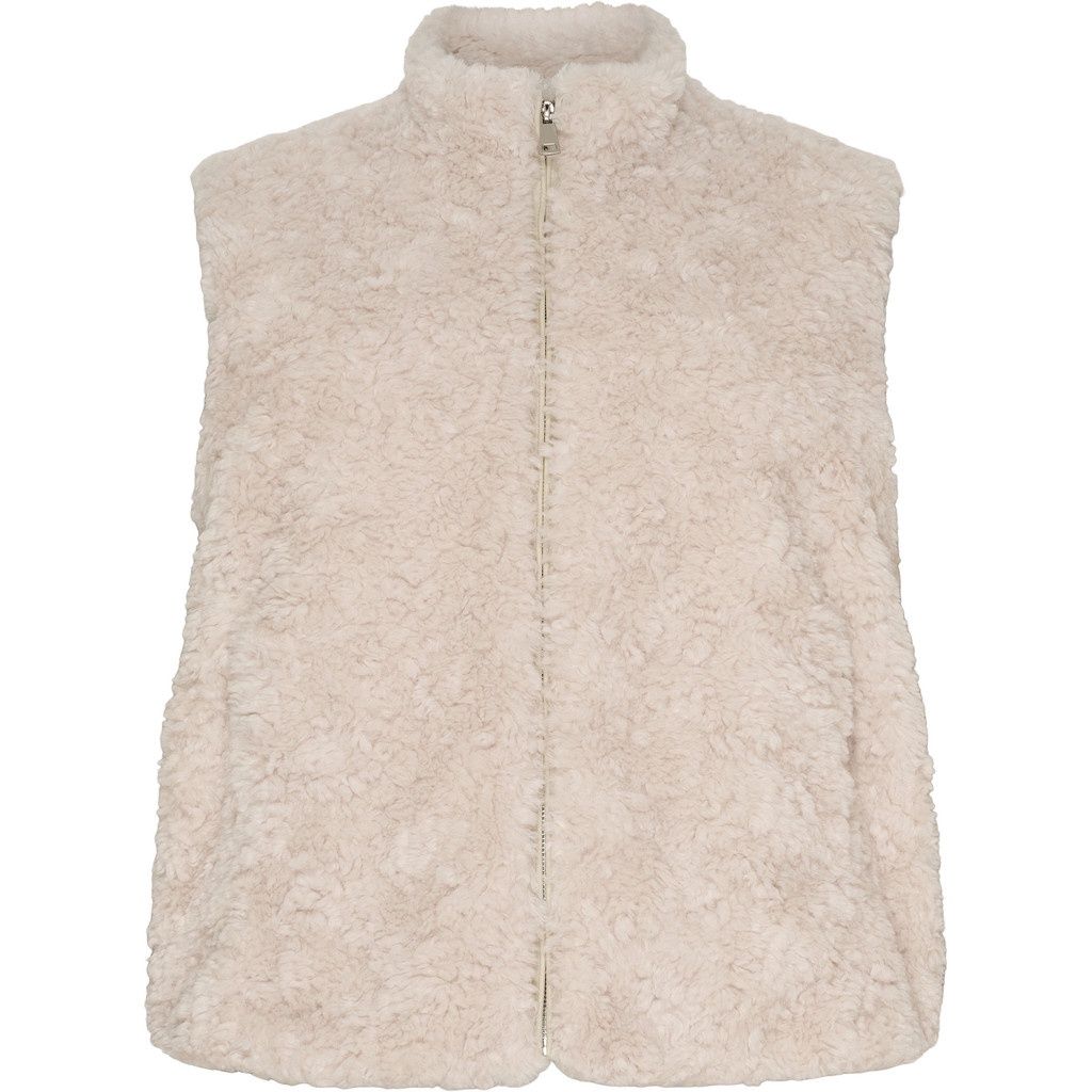 Bodywarmer bont Cream White