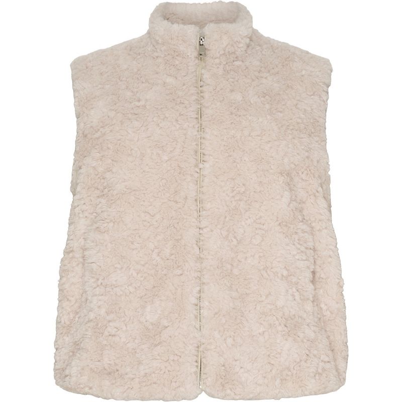 Bodywarmer bont Cream White