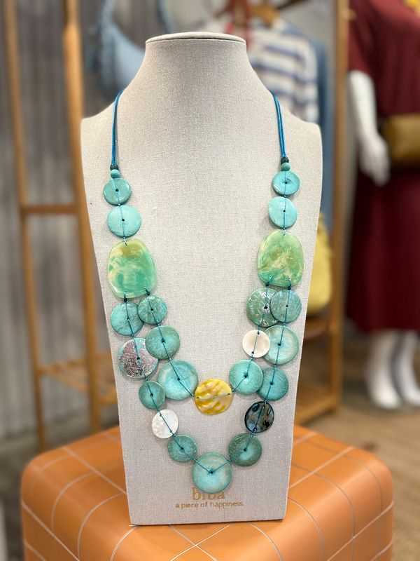 Collier groen aqua