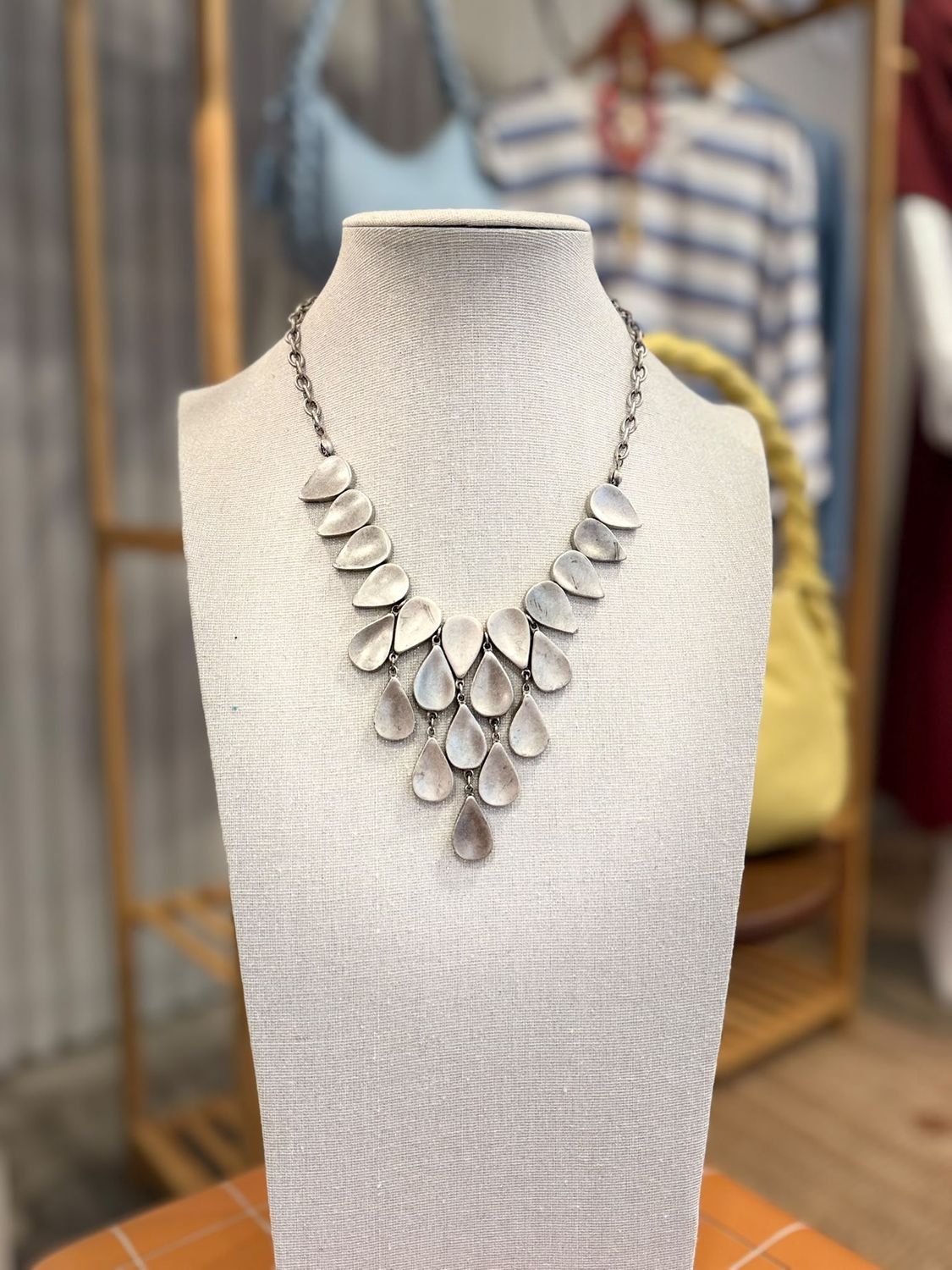 Collier engeltjes zilver druppels