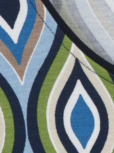 Shirt marine/groen print 2614401