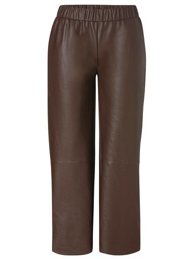 Broek bruin leatherlook  2614746