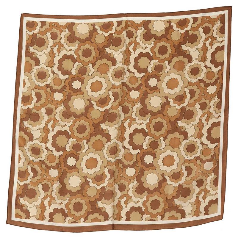 Bandana bloem retro beige
