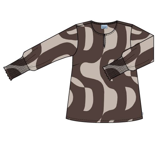 Zh-Lonie 1538 Blouse Chokolade