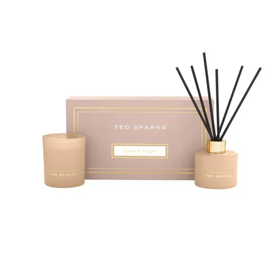 TED SPARKS - Candle &amp; Diffuser Gift Set - Lychee &amp; Ginger