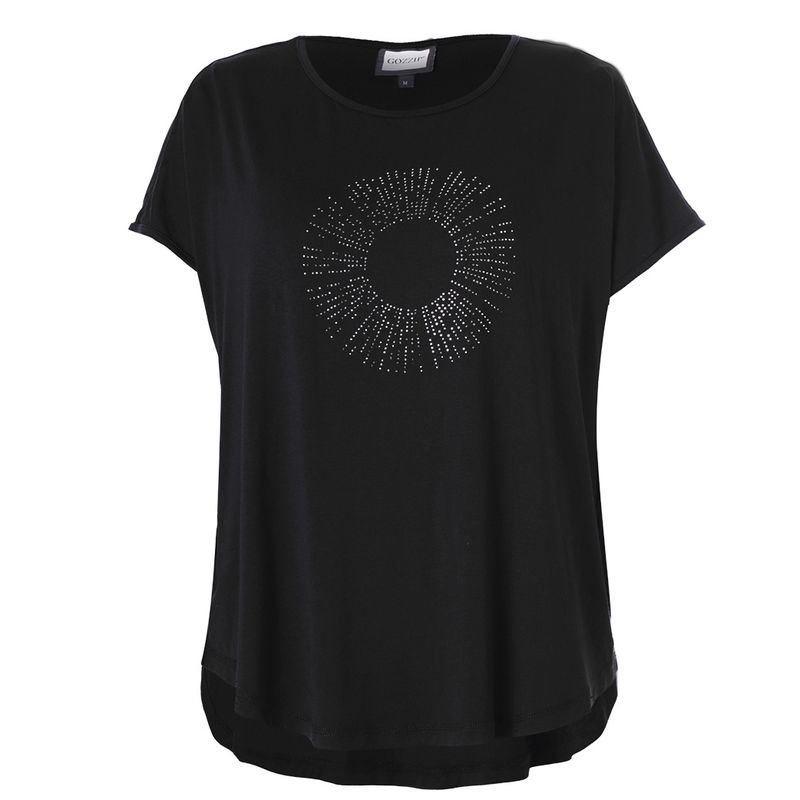 GGitte T-shirt with stones Black