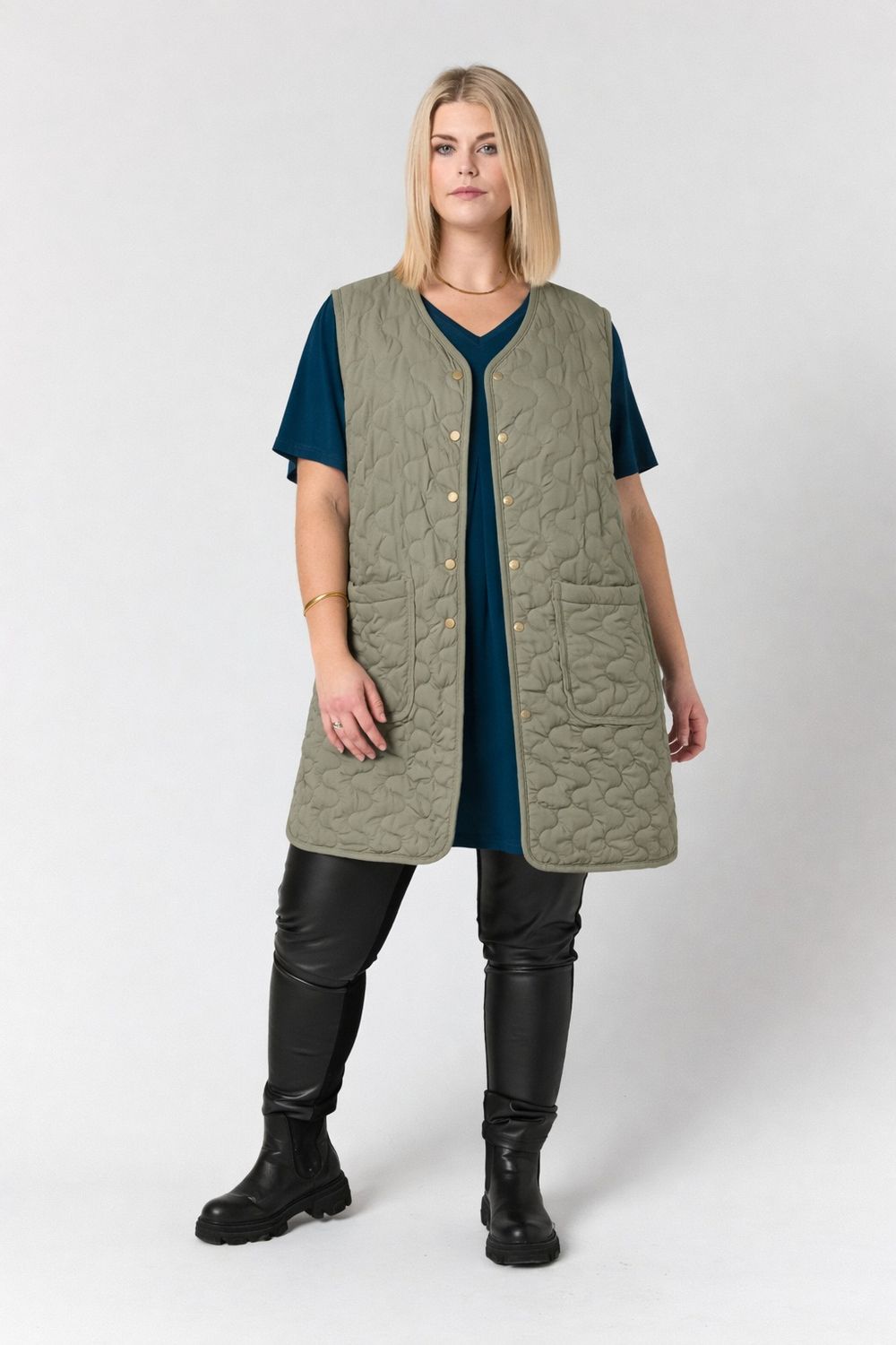 SSandy Quilted vest S265885 Olive