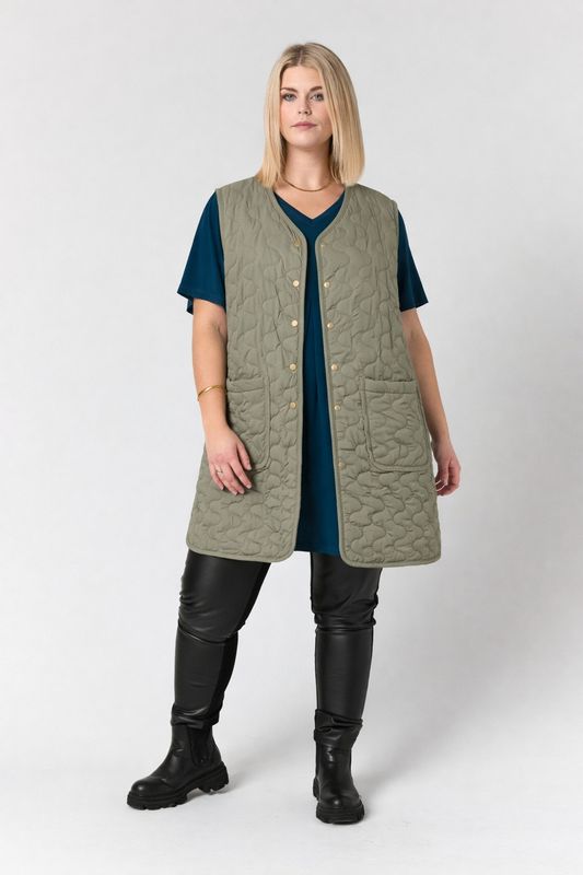 SSandy Quilted vest S265885 Olive