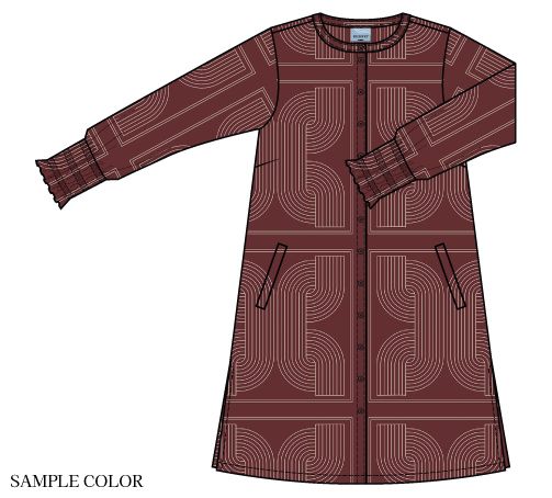 Zh-Linda 1531 Dress Dark Maroon 201531