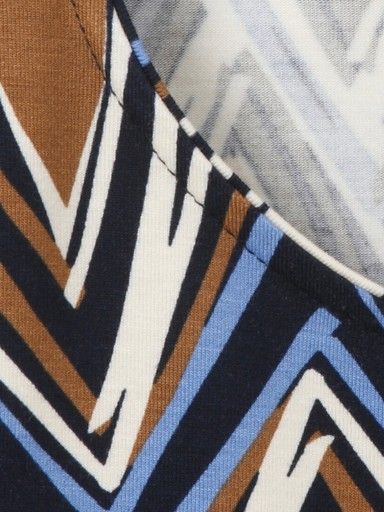 Shirt blauw multi ¾ mouw 2625730