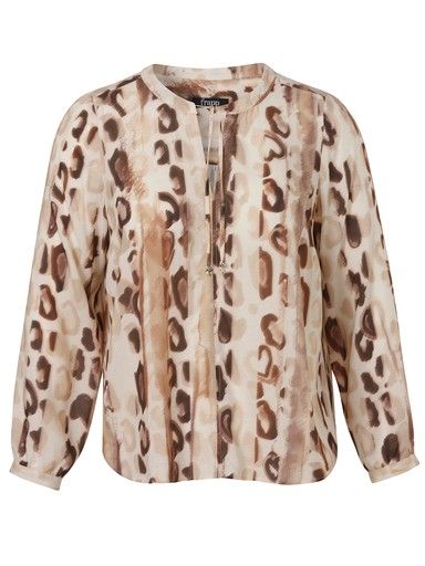 Blouson met print bruin/creme 2655698