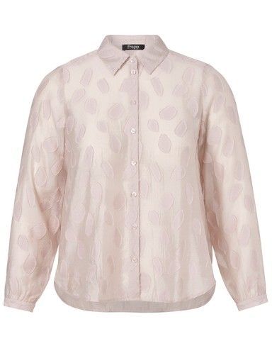 Overhemd blouse met detail creme 2655671