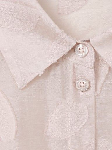 Overhemd blouse met detail creme 2655671