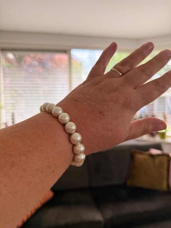 armband parel creme 12mm
