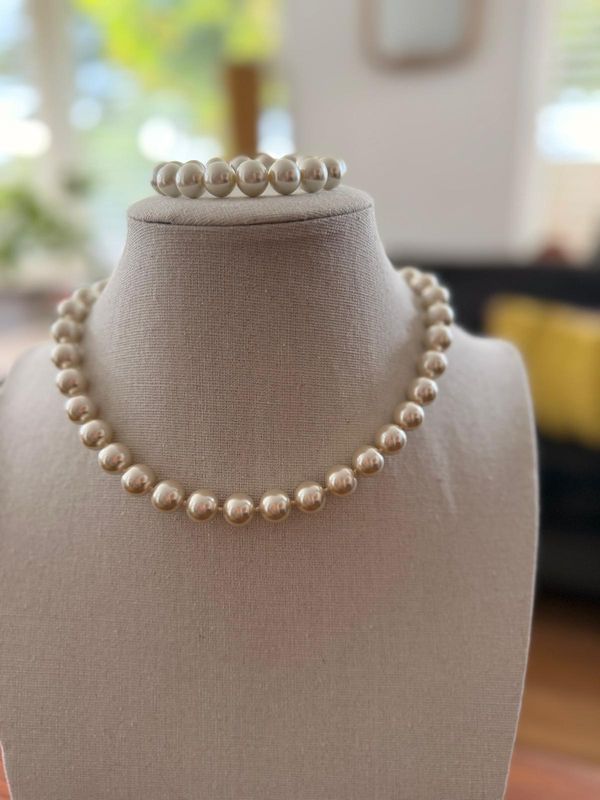 armband parel creme 12mm