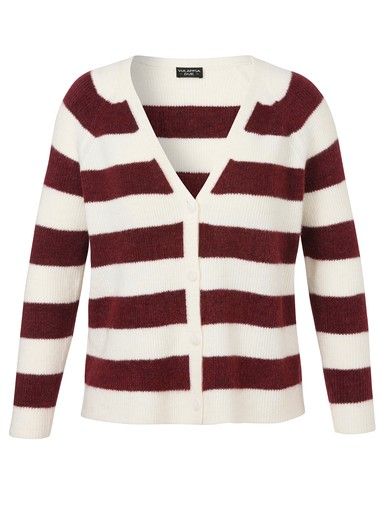 Vest bordeaux streep 2615881