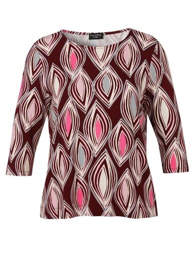 Shirt bordeaux grafisch 2625730