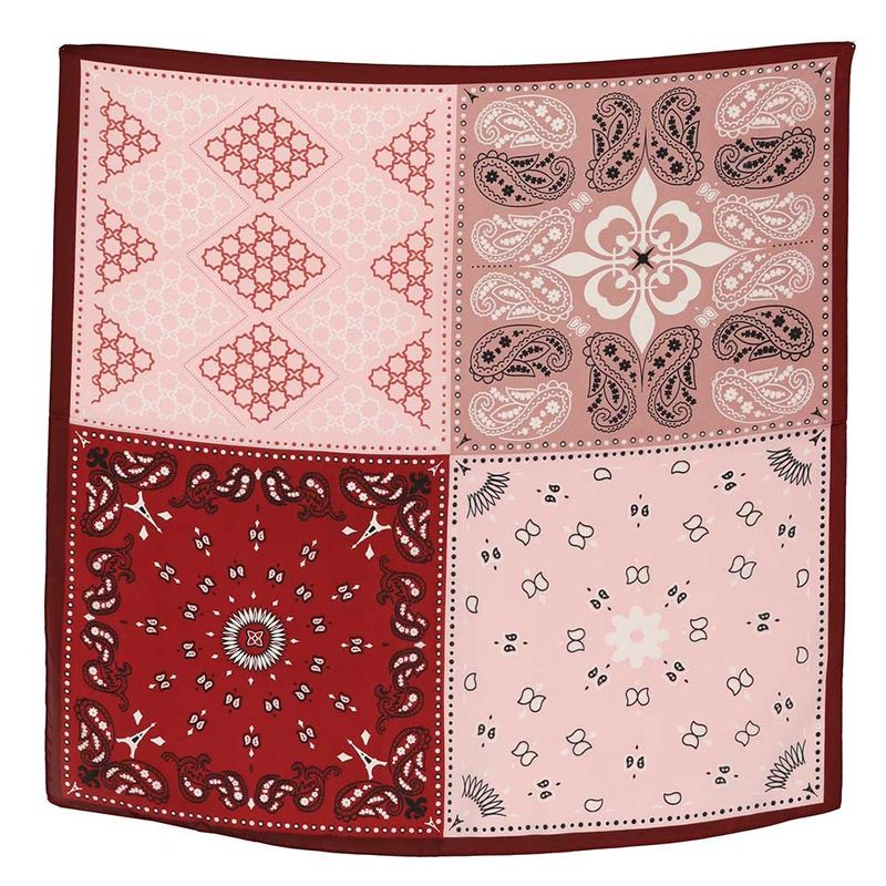 Bandana burgundy roze vierkant 4