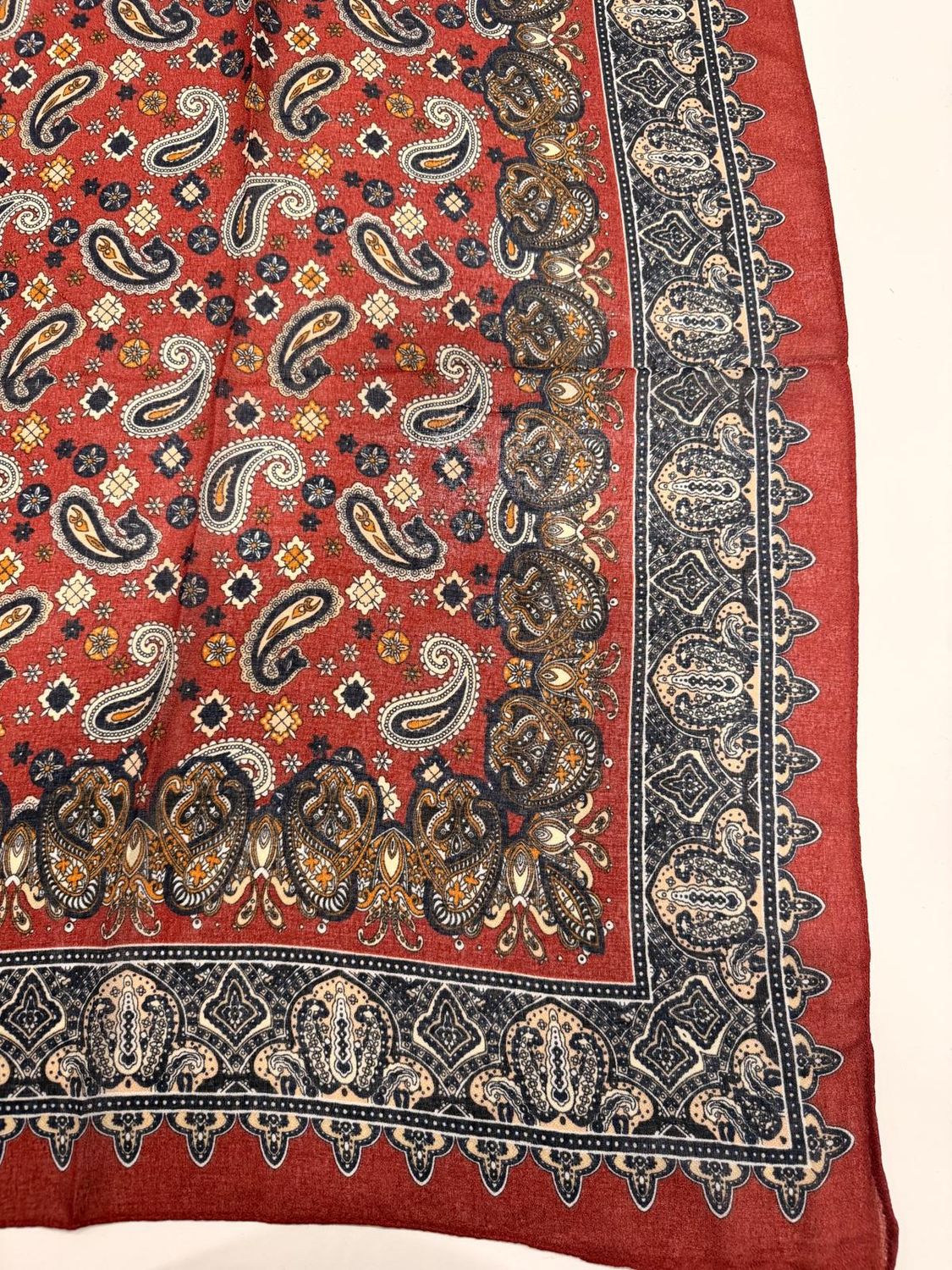 Sjaal 70 x 180 bruin blauw