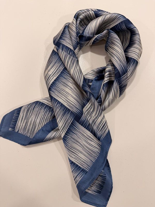 Bandana ijsblauw blokjes
