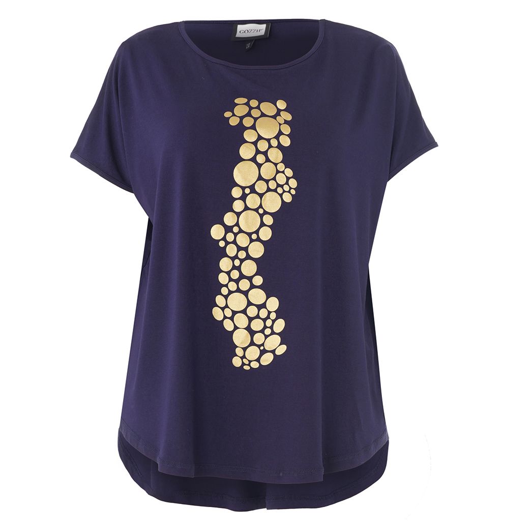 G266025 GGitte T-shirt with print Navy
