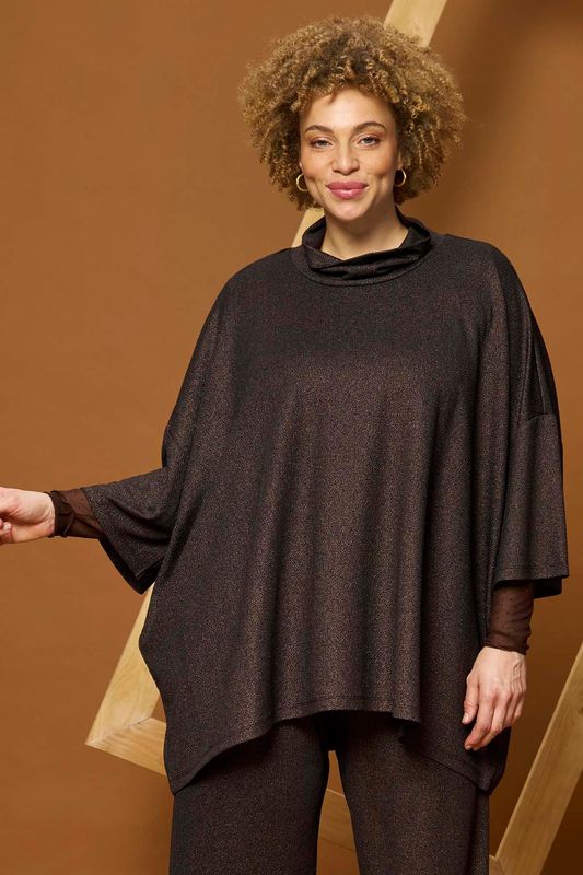 Zhenzi Mamie blouse bruin metallic