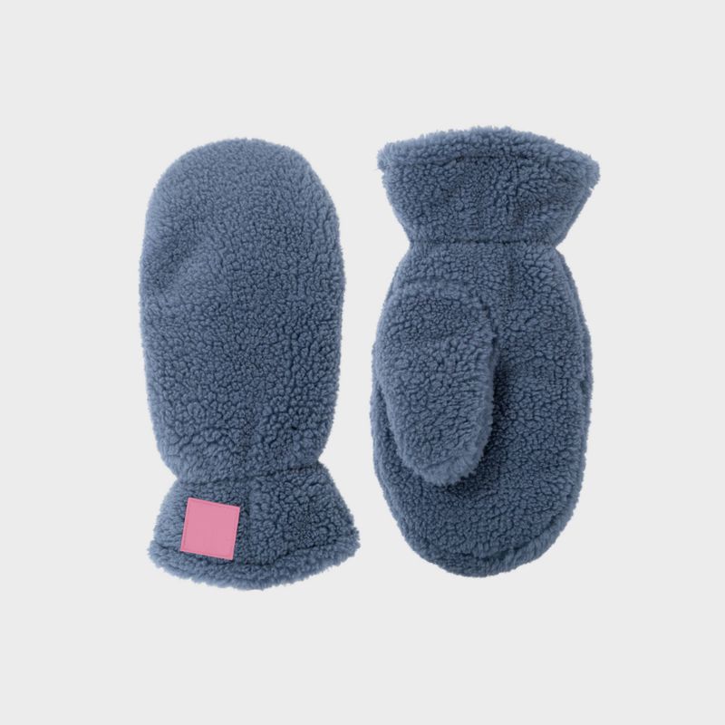 Sherpa wanten van fleece - Blauw: Eén maat