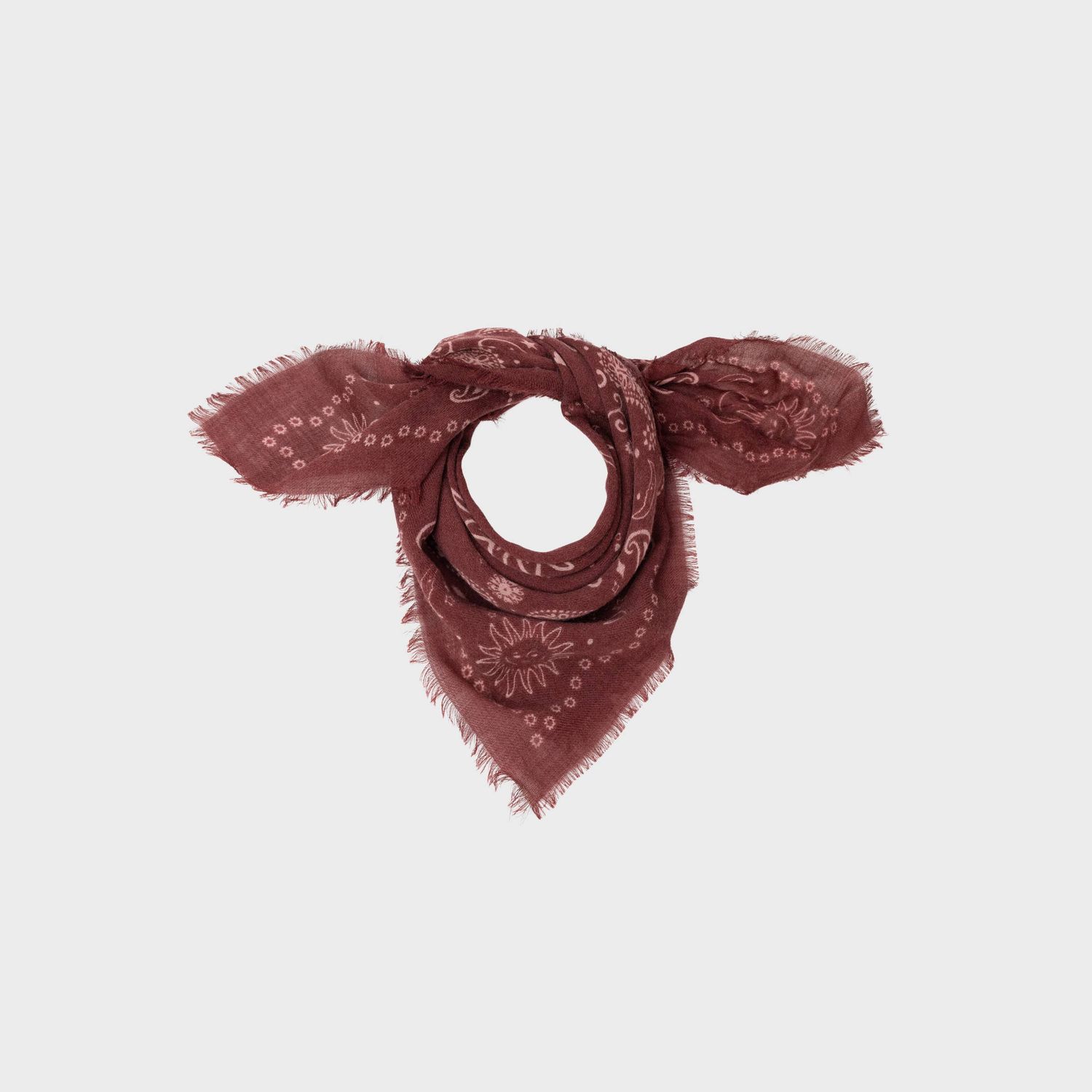 Kleine sjaal in 100% wol Alice - Bordeaux: Eén maat