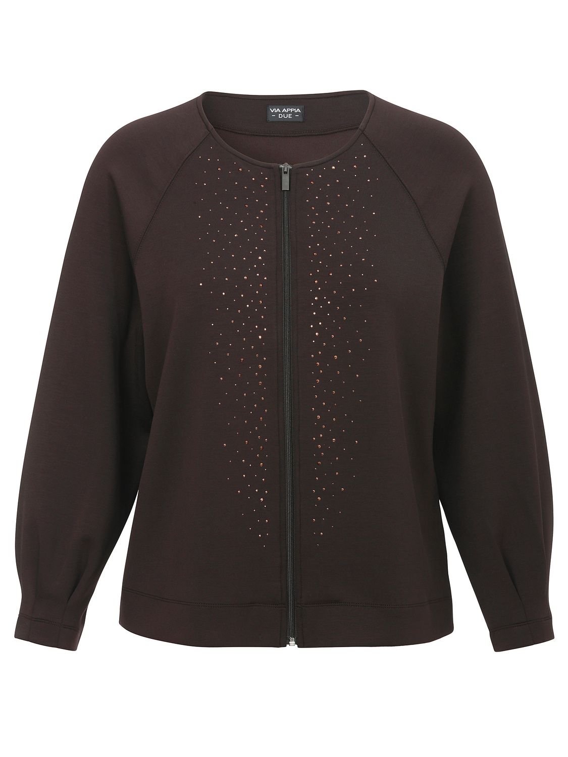Via Appia Due vest met strass mahagoni