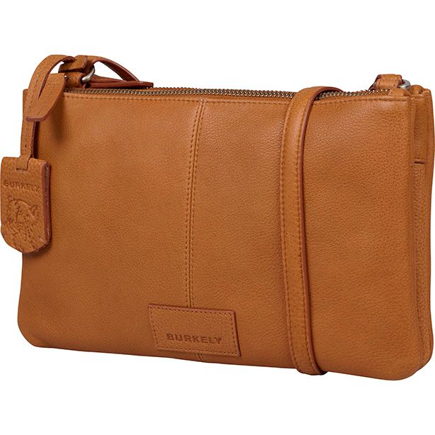Burkely Soft Skylar crossbody tas dubbele rits cognac