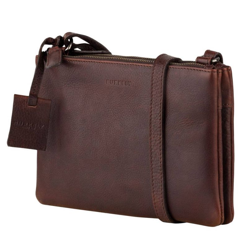 Burkely Antique Avery Sasha crossbody tas L bruin