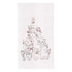 TC-015 - Cat Christmas Tree Floursack Towel