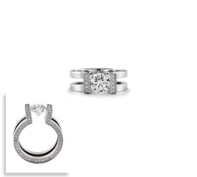 BTF-R002 - 2ct Solitaire Interlocking