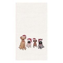 TC-039 - Dog Santa Hats Waffle Towel