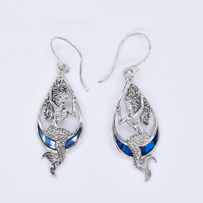 E05852 - Earrings GDS - Mermaid in Teardrop
