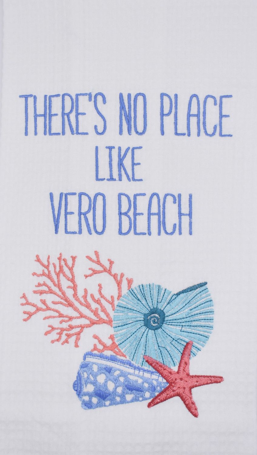 TVB-001 - Vero Beach Multi Shell Waffle Towel