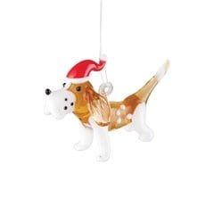 OR-002 - Santa Hound Dog Ornament