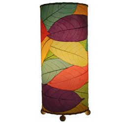 615 t - Cocoa Leaf Cylinder Table Lamp
