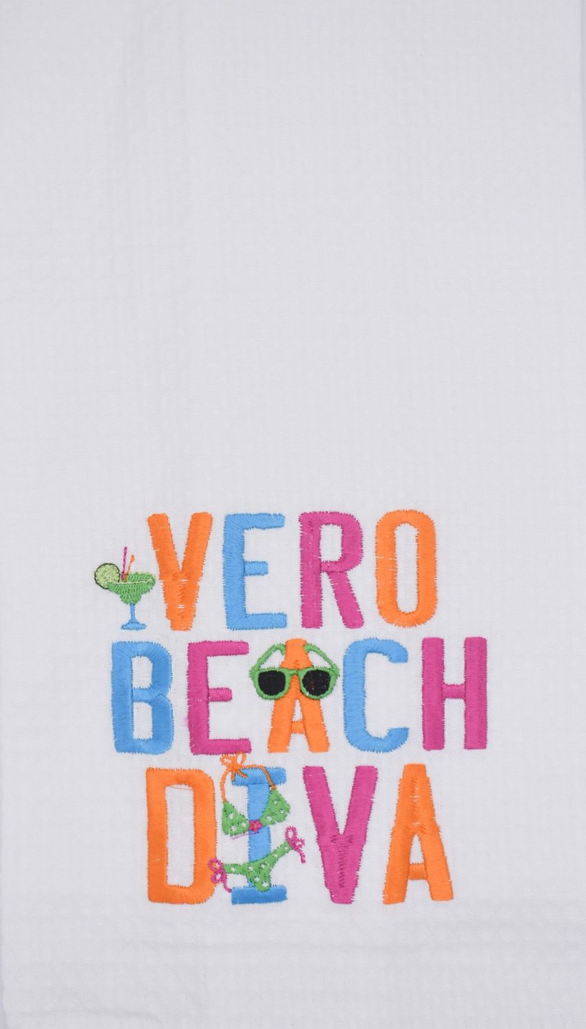 TVB-005 - Vero Beach Diva Waffle Towel