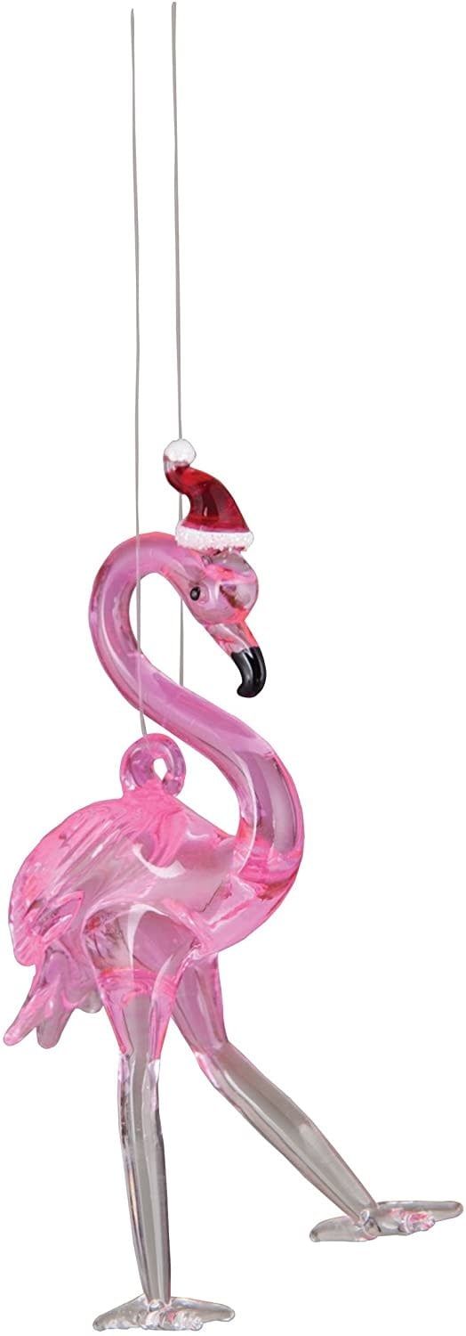 OR-079 - Flamingo Santa Ornament