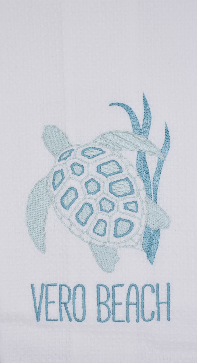 TVB-004 - Vero Beach Sea Turtle Waffle Towel