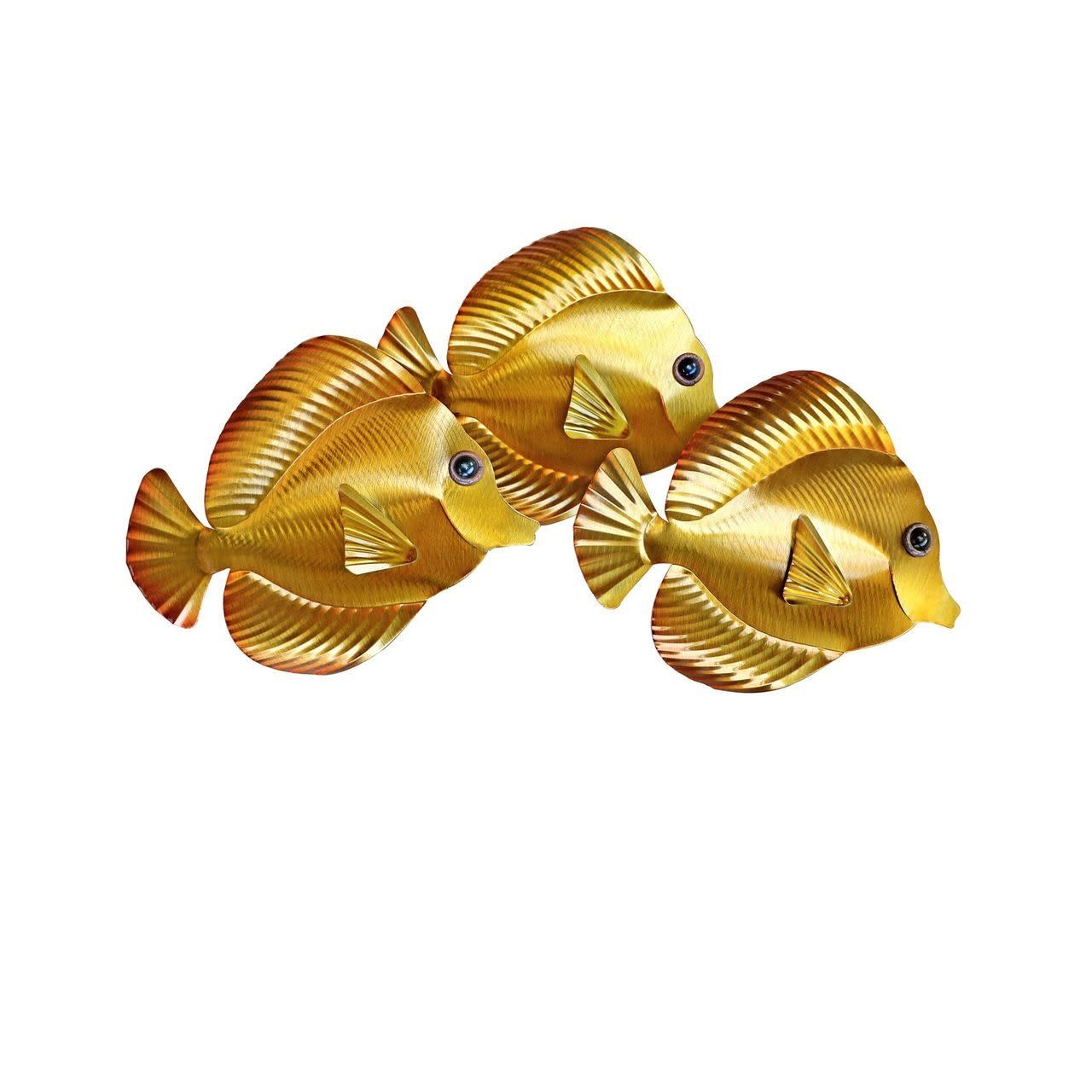 CO117 - School of 3 Yellow Tangs (Stainless Steel)